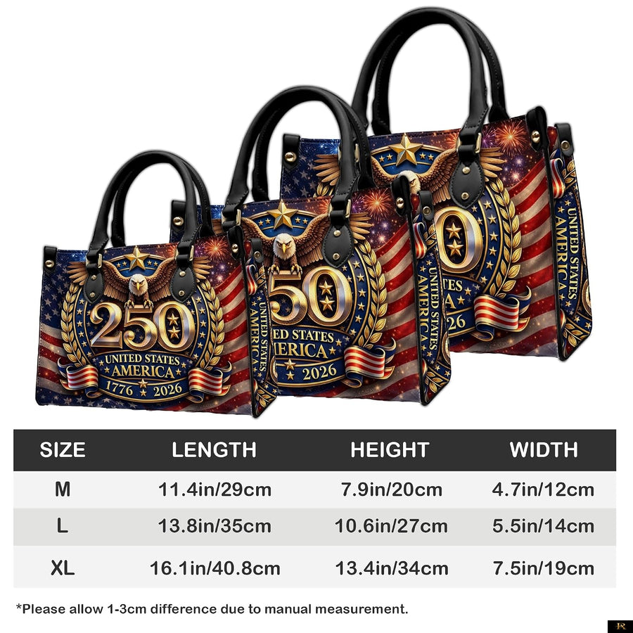 PREAUREUM "{split_values}" Personalized {collection_title} Leather Handbag