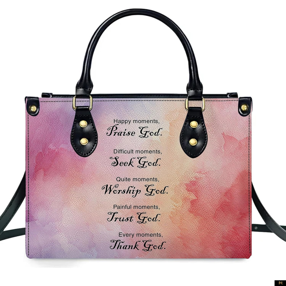 PREAUREUM "{split_values}" Personalized {collection_title} Leather Handbag