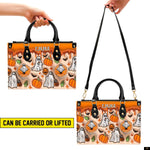 PREAUREUM "{split_values}" Personalized {collection_title} Leather Handbag