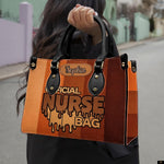 PREAUREUM "{split_values}" Personalized {collection_title} Leather Handbag
