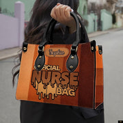 PREAUREUM "{split_values}" Personalized {collection_title} Leather Handbag