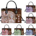 Custom Religious Praying Hands Rose Handbag for Christian Women