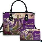 Personalized Christian Leather Handbag – Custom Purse Faith Gift for Mom, Grandma, Women Birthday or Christmas