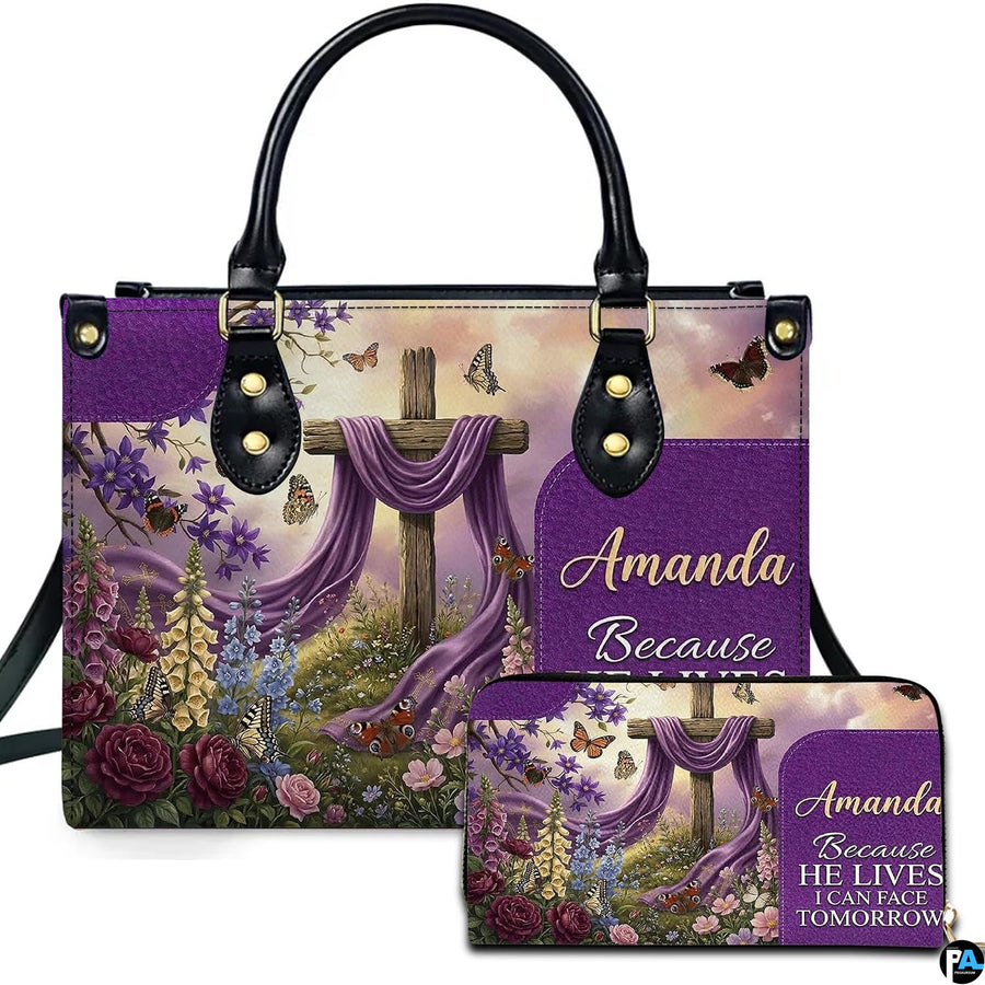 Personalized Christian Leather Handbag – Custom Purse Faith Gift for Mom, Grandma, Women Birthday or Christmas