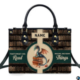 Mythical Dragon Library Bookshelf Handbag and Matching Wallet Set