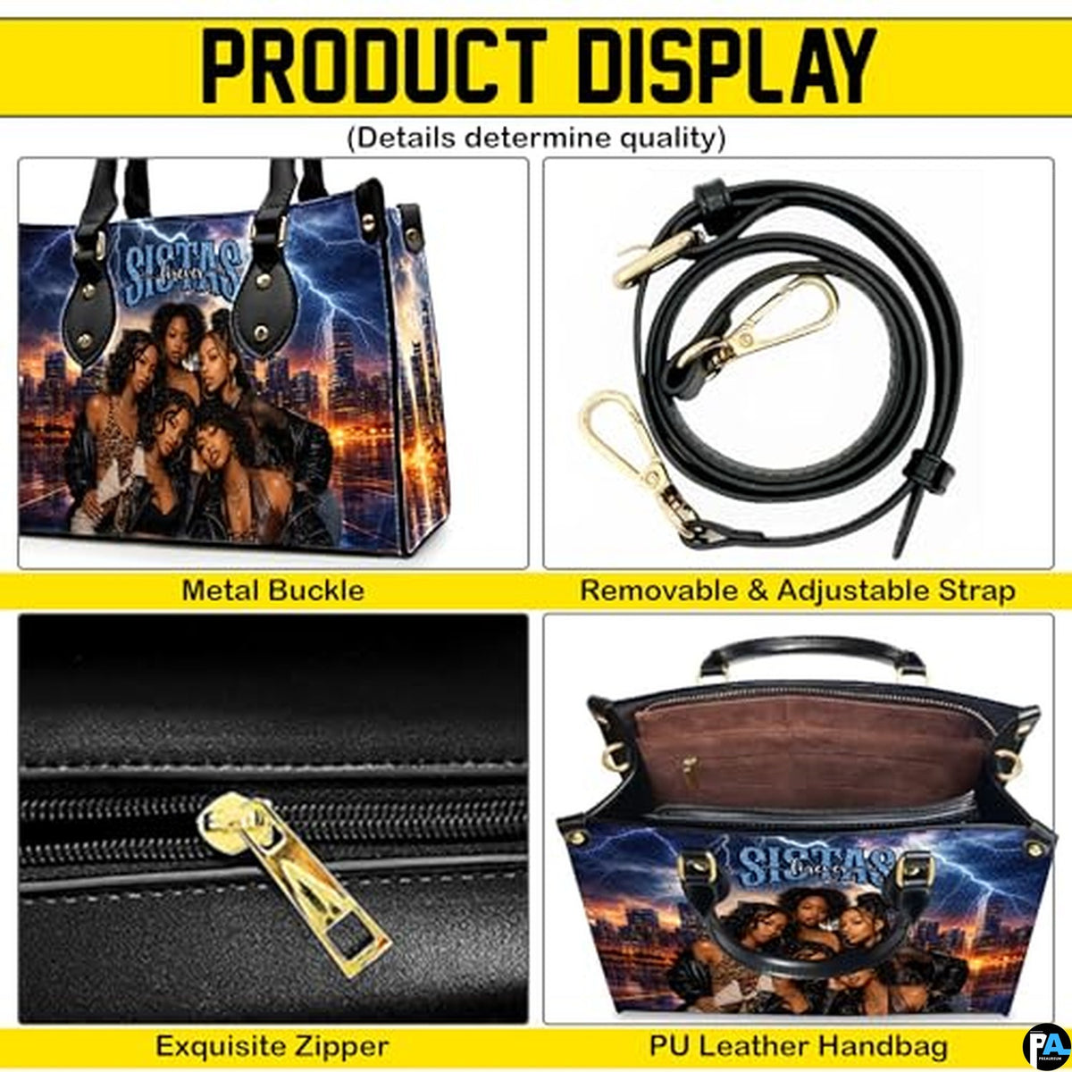 Personalized Leather Handbag for Black Women, Custom African Purse Bag Set, Birthday Meaningful Gifts for Mom, Friend