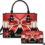 Christmas Bow Handbag & Matching Wallet