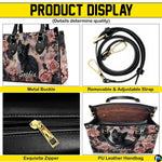 Interior view of open tote handbag showing spacious lining and compartments