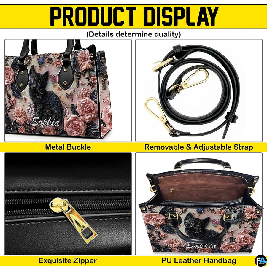Interior view of open tote handbag showing spacious lining and compartments