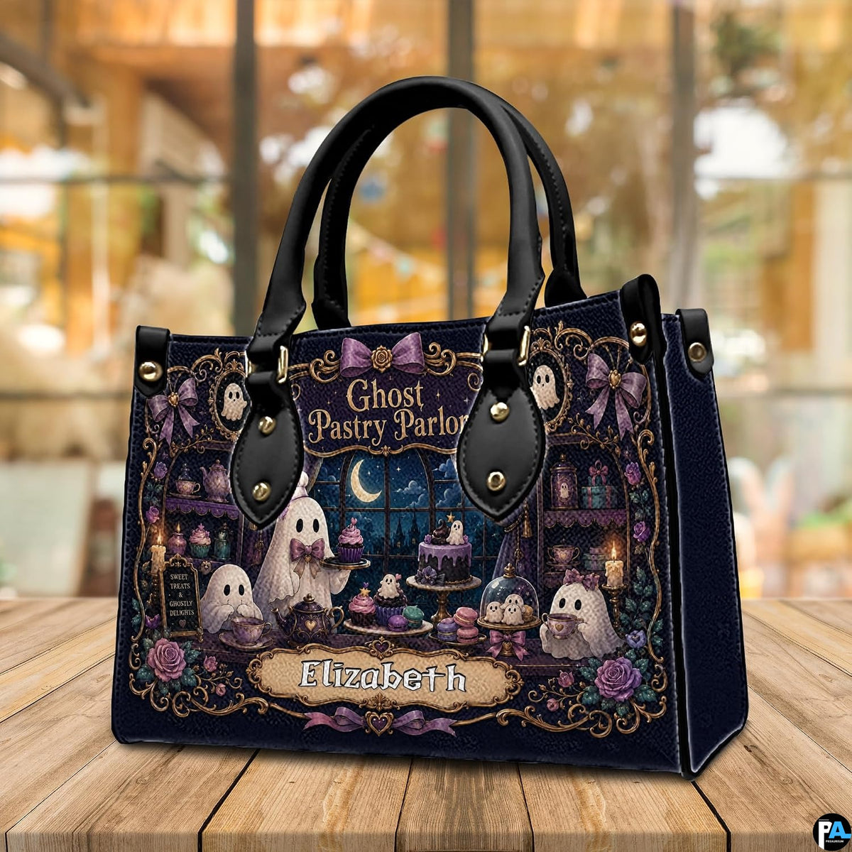 Alternate angle presentation displaying the complete pastel goth art accessory pairing.