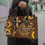 Personalized Christian Leather Handbag, Jesus Christian Tote Bag, Bible Purse, Religious Bags Gift for Mom, Women