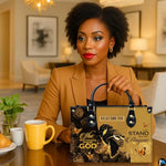 Personalized African American Leather Bag, African Purse, Gifts for Black Girl Women, Black History Handbags