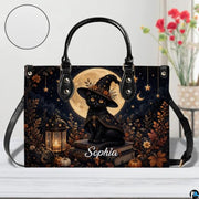 Black Cat Leather Bag – Vintage Cat Art Handbag, Stylish Animal-Themed Purse, Unique Gift for Cat Lovers