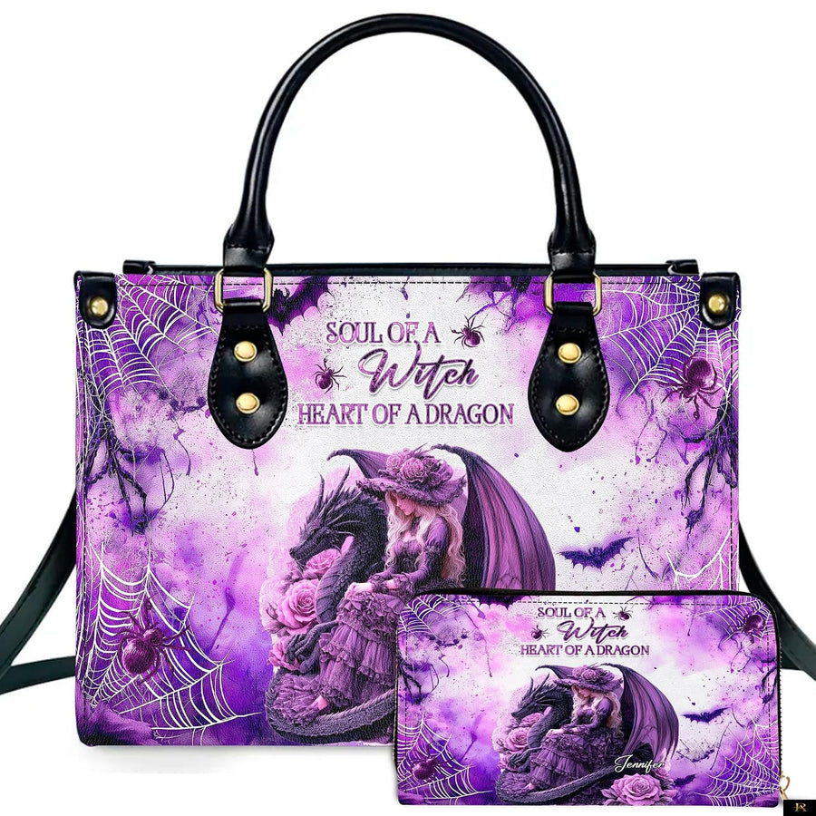 PREAUREUM "{split_values}" Personalized {collection_title} Leather Handbag