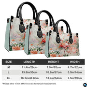 Matching zip wallet showing the full watercolor flamingo illustration and floral motif.