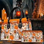 Personalized Witch Leather Bags, Halloween Purses For Women, Witch Art Bag, Spooky Halloween Purses, Holiday Gifts