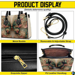 Detailed four-panel overview showing close-up aesthetic accents of Rococo butterfly handbag