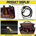 Personalized African American Leather Bag, African Purse, Gifts for Black Girl Women, Black History Handbags
