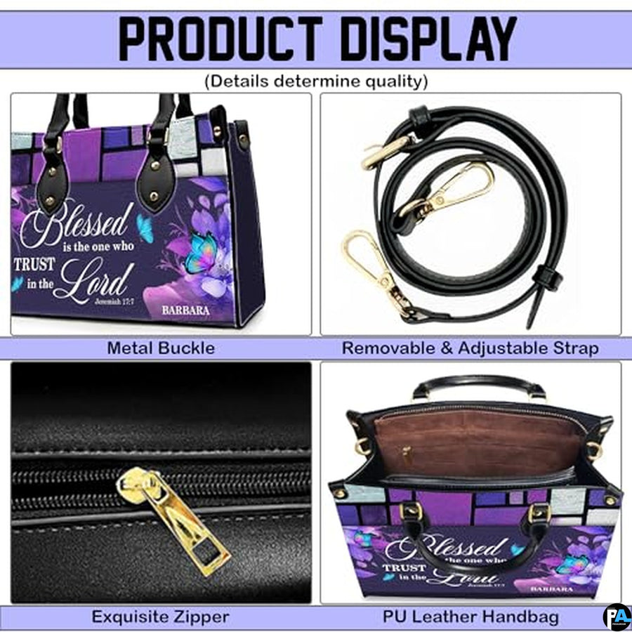 Personalized Blessed Trust Butterflies Handbag