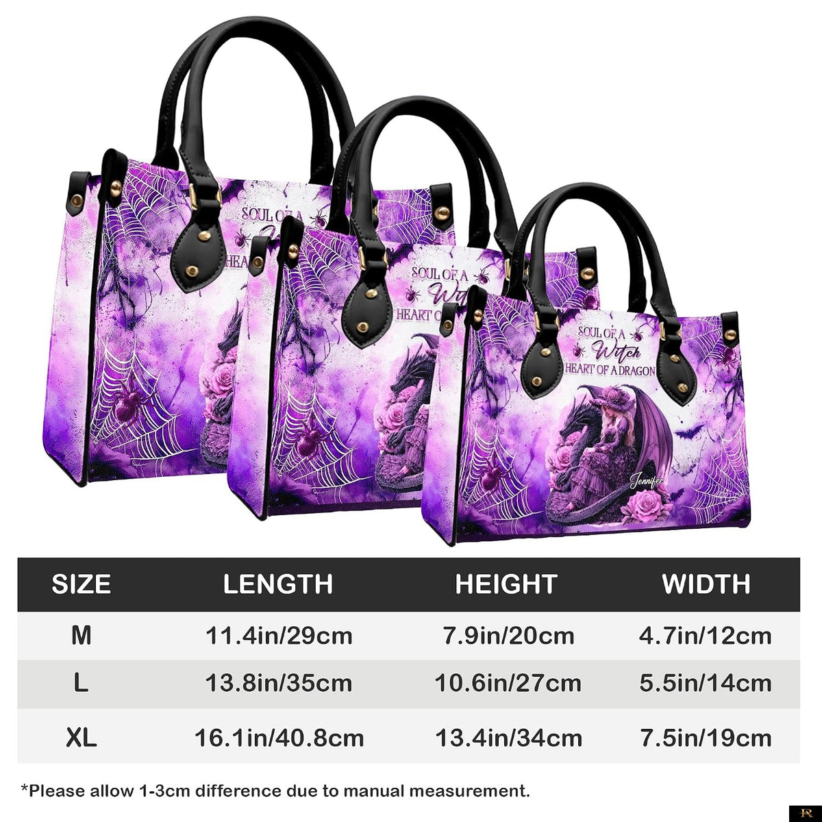 PREAUREUM "{split_values}" Personalized {collection_title} Leather Handbag
