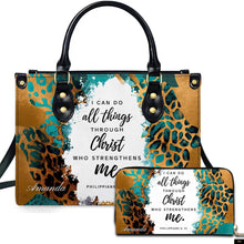 PREAUREUM "{split_values}" Personalized {collection_title} Leather Handbag