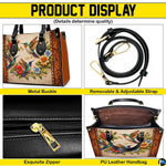Product display presentation highlighting carrying strap, interior layout, and upper zipper closure.