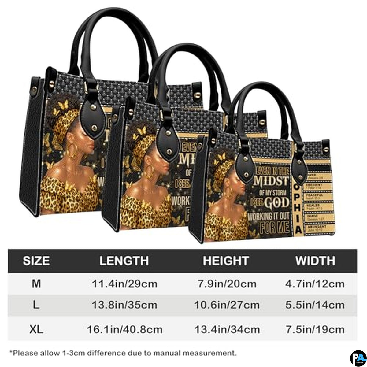 Personalized African American Leather Bag, African Purse, Gifts for Black Girl Women, Black History Handbags