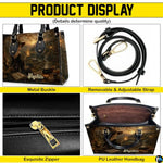 Personalized Witch Handbag with Purse, Custom Name Gothic Leather Bag Set for Women, Halloween Shoulder Bag, Witch Gift