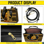 Personalized African American Leather Bag, African Purse, Gifts for Black Girl Women, Black History Handbags