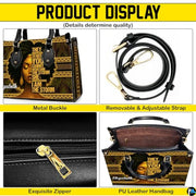 Personalized African American Leather Bag, African Purse, Gifts for Black Girl Women, Black History Handbags
