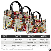 Custom Festive Highland Cow Handbag for Christmas Gift