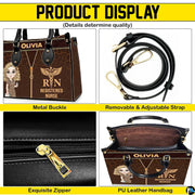 Four-panel showcase illustrating hardware attachments, zipper, and open layout.