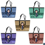 Five color variations of the Denim Blue Clinician Tote Handbag including blue, green, and tan.