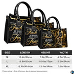 Personalized Lioness Faith Woman Leather Handbag, Gift for Mom