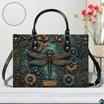 Personalized Halloween Leather Handbag – Custom Witch 3D Printing Effect Purses For Women – Spooky Gothic Shoulder Bag