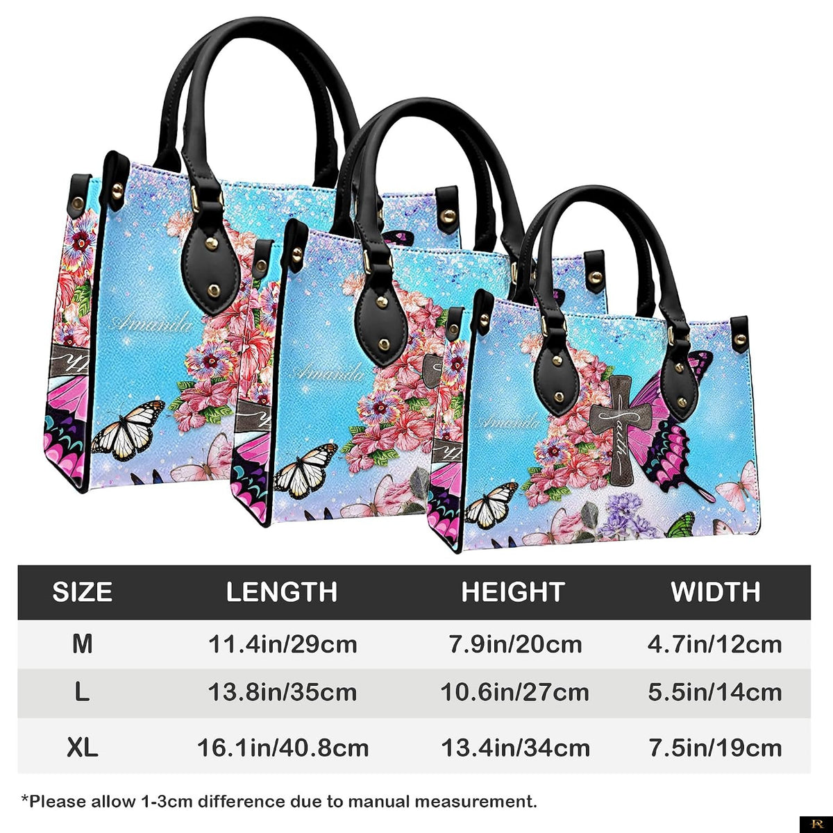 PREAUREUM "{split_values}" Personalized {collection_title} Leather Handbag