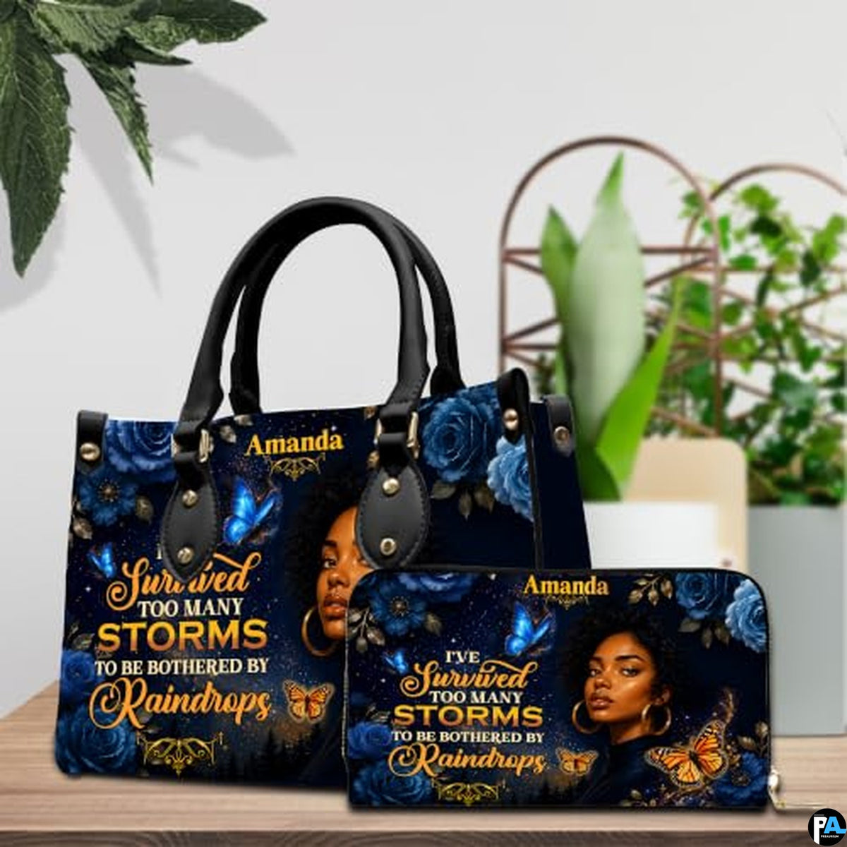 Personalized African American Leather Bag, African Purse, Gifts for Black Girl Women, Black History Handbags