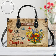 Personalized Book Lover Leather Bag, Just A Girl Who Loves Book Handbag With Name, Books Purse, Gifts For Readers, Writer