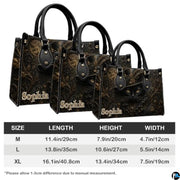 Personalized Halloween Gothic Leather Handbag Custom Raven Black Cat Purse Dark Fantasy Shoulder Bag Gift for Women