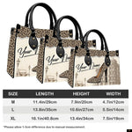 PREAUREUM "{split_values}" Personalized {collection_title} Leather Handbag