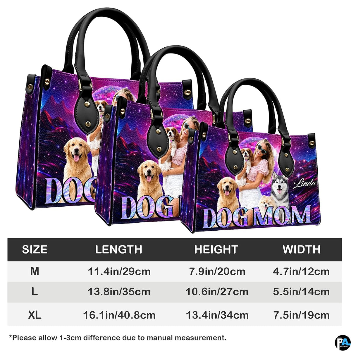 Alternative view highlighting dark handle anchors and vivid purple galaxy art.