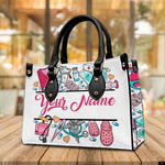 PREAUREUM "{split_values}" Personalized {collection_title} Leather Handbag