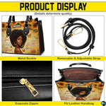 Personalized Leather Handbag for Black Women, Custom African Purse Bag Set, Birthday Meaningful Gifts for Mom, Friend