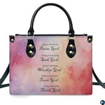 Personalized Watercolor Scripture Handbag for Faith Gift