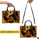 Personalized Black Women Leather Bag, Custom Name African Purses and Handbags Gifts for Mom Birthday Christmas Mothers Day