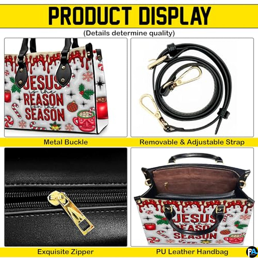 Personalized Jesus Is The Reason Handbag, Removable Strap