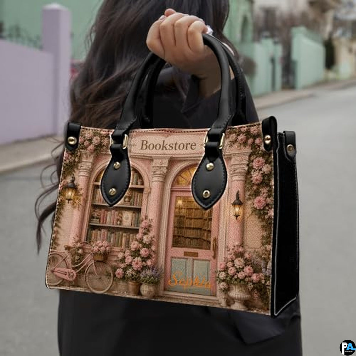 Bookstore Leather Bag, Book Purse for Book Lovers, Shoulder Bag