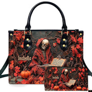PREAUREUM "{split_values}" Personalized {collection_title} Leather Handbag