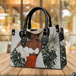 Personalized Tropical Black Woman Art Handbag