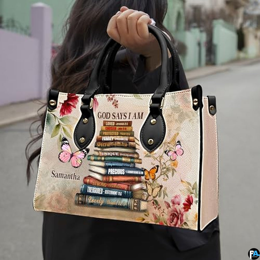 Christian Gifts for Women Faith, Customized Christian Leather Handbag, Jesus Bag, Bible Purse, Inspirational Religious